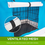 darrahopens Pet Care > Dog Supplies Paw Mate Wire Dog Cage Foldable Crate Kennel 30in with Tray + Blue Cover Combo