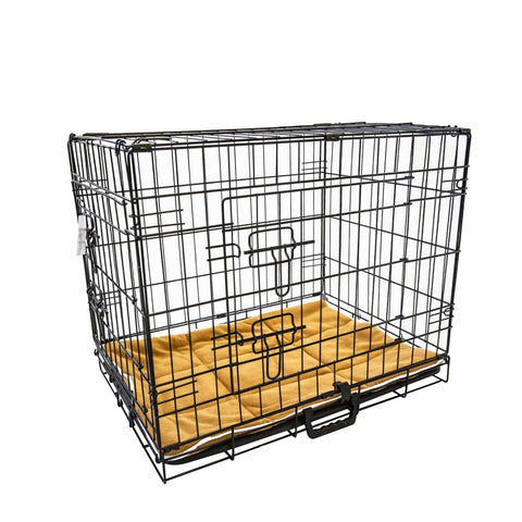 darrahopens Pet Care > Dog Supplies Paw Mate Wire Dog Cage Foldable Crate Kennel 30in with Tray + Cushion Mat Combo