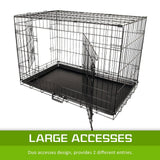 darrahopens Pet Care > Dog Supplies Paw Mate Wire Dog Cage Foldable Crate Kennel 36in with Tray