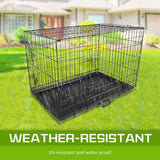 darrahopens Pet Care > Dog Supplies Paw Mate Wire Dog Cage Foldable Crate Kennel 36in with Tray