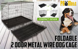 darrahopens Pet Care > Dog Supplies Paw Mate Wire Dog Cage Foldable Crate Kennel 36in with Tray