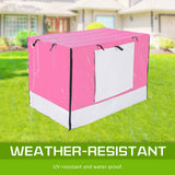 darrahopens Pet Care > Dog Supplies Paw Mate Wire Dog Cage Foldable Crate Kennel 36in with Tray + Pink Cover Combo