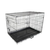 darrahopens Pet Care > Dog Supplies Paw Mate Wire Dog Cage Foldable Crate Kennel 42in with Tray