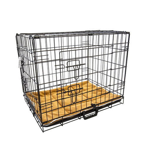darrahopens Pet Care > Dog Supplies Paw Mate Wire Dog Cage Foldable Crate Kennel 42in with Tray + Cushion Mat Combo