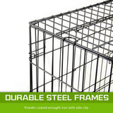 darrahopens Pet Care > Dog Supplies Paw Mate Wire Dog Cage Foldable Crate Kennel 42in with Tray + Pink Cover Combo