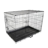 darrahopens Pet Care > Dog Supplies Paw Mate Wire Dog Cage Foldable Crate Kennel 48in with Tray