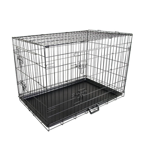 darrahopens Pet Care > Dog Supplies Paw Mate Wire Dog Cage Foldable Crate Kennel 48in with Tray