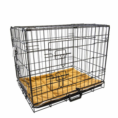 darrahopens Pet Care > Dog Supplies Paw Mate Wire Dog Cage Foldable Crate Kennel 48in with Tray + Cushion Mat Combo