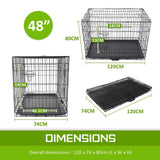 darrahopens Pet Care > Dog Supplies Paw Mate Wire Dog Cage Foldable Crate Kennel 48in with Tray + Pink Cover Combo