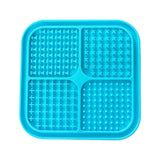 Darrahopens Pet Care > Dog Supplies Pawfriends 4in1 Silicone Pet Lick Mat Cat Puppy Dog Slow Feeder Grooming Helper Mat Blue