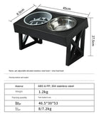 Darrahopens Pet Care > Dog Supplies Pawfriends Adjustable Height Raised Stand for Double Bowl Pet Food and Water Feeder
