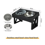 Darrahopens Pet Care > Dog Supplies Pawfriends Adjustable Height Raised Stand for Double Bowl Pet Food and Water Feeder