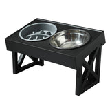 Darrahopens Pet Care > Dog Supplies Pawfriends Adjustable Height Raised Stand for Double Bowl Pet Food and Water Feeder