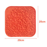 Darrahopens Pet Care > Dog Supplies Pawfriends Asphyxia-resistant Silicone Dog Pet Lick Mat Slow Feeder Grooming Helper Orange