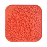 Darrahopens Pet Care > Dog Supplies Pawfriends Asphyxia-resistant Silicone Dog Pet Lick Mat Slow Feeder Grooming Helper Orange