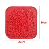 Darrahopens Pet Care > Dog Supplies Pawfriends Asphyxia-resistant Silicone Dog Pet Lick Mat Slow Feeder Grooming Helper Red