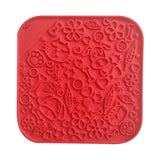 Darrahopens Pet Care > Dog Supplies Pawfriends Asphyxia-resistant Silicone Dog Pet Lick Mat Slow Feeder Grooming Helper Red