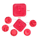 Darrahopens Pet Care > Dog Supplies Pawfriends Asphyxia-resistant Silicone Pet Slow Food Mat Licking Mat Grooming Helper Red