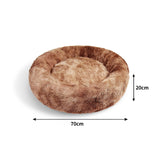 Darrahopens Pet Care > Dog Supplies Pawfriends Dog Cat Pet Calming Bed Warm Soft Plush Round Nest Comfy Sleeping Kennel Cave 70