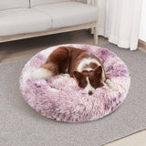 Darrahopens Pet Care > Dog Supplies Pawfriends Dog Cat Pet Calming Bed Warm Soft Plush Round Nest Comfy Sleeping Kennel Cave 90