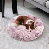 Darrahopens Pet Care > Dog Supplies Pawfriends Dog Cat Pet Calming Bed Warm Soft Plush Round Nest Comfy Sleeping Kennel Cave 90