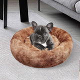 Darrahopens Pet Care > Dog Supplies Pawfriends Dog Cat Pet Calming Bed Washable ZIPPER Cover Warm Soft Plush Round Sleeping 100