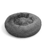 Darrahopens Pet Care > Dog Supplies Pawfriends Dog Pet Cat Calming Bed Warm Plush Round Nest Comfy Sleeping Bed Dark Grey 100cm