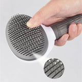 Darrahopens Pet Care > Dog Supplies Pawfriends Pet Dog Cat Comb Brush Remove Floating Hair Hairdressing Self-Cleaning  Comb