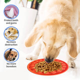 Darrahopens Pet Care > Dog Supplies Pawfriends Silicone Dog Cat Pet Licking Pad Anti-Anxiety Slow-Feeding Licking Pad Orange