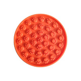 Darrahopens Pet Care > Dog Supplies Pawfriends Silicone Dog Cat Pet Licking Pad Anti-Anxiety Slow-Feeding Licking Pad Orange