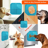 Darrahopens Pet Care > Dog Supplies Pawfriends Silicone Dog Cat Pet Licking Pad Anti-Anxiety Toy Slow-Feeding Licking Pad Blue