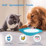 Darrahopens Pet Care > Dog Supplies Pawfriends Silicone Dog Cat Pet Licking Pad Anti-Anxiety Toy Slow-Feeding Licking Pad Blue