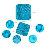 Darrahopens Pet Care > Dog Supplies Pawfriends Silicone Dog Pet Lick Mat Anti-choking Slow Feeder Bath Grooming Helper Blue
