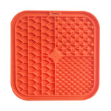 Darrahopens Pet Care > Dog Supplies Pawfriends Silicone Dog Pet Lick Mat Anti-choking Slow Feeder Bath Grooming Helper Orange