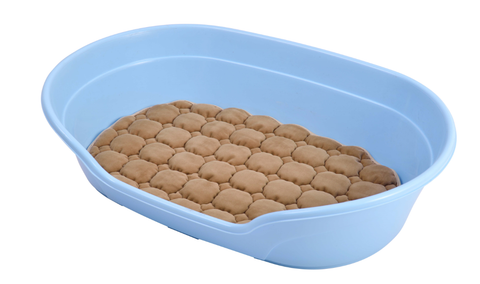 Darrahopens Pet Care > Dog Supplies Pet Bed Large Plastic Dog Bedding Sleeping Resting Washable Basket Blue