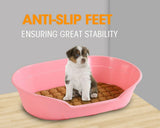 Darrahopens Pet Care > Dog Supplies Pet Bed Small Plastic Dog Bedding Sleeping Resting Washable Basket Pink