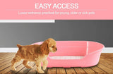 Darrahopens Pet Care > Dog Supplies Pet Bed Small Plastic Dog Bedding Sleeping Resting Washable Basket Pink