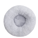 Darrahopens Pet Care > Dog Supplies Pet Dog Bed Bedding Warm Plush Round Comfortable Dog Nest Light Grey Large 90cm Large