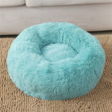 Darrahopens Pet Care > Dog Supplies Pet Dog Bedding Warm Plush Round Comfortable Nest Comfy Sleep Kennel Green 100cm