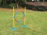 Darrahopens Pet Care > Dog Supplies Portable Adjustable Dog Puppy Training Practice Jump Tyre Agility Post