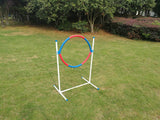 Darrahopens Pet Care > Dog Supplies Portable Adjustable Dog Puppy Training Practice Jump Tyre Agility Post
