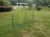 Darrahopens Pet Care > Dog Supplies Portable Dog Puppy Training Practice Weave Poles Agility Post Set