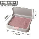 darrahopens Pet Care > Dog Supplies PS KOREA Grey Dog Pet Potty Tray Training Toilet Detachable Wall T2