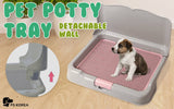 darrahopens Pet Care > Dog Supplies PS KOREA Grey Dog Pet Potty Tray Training Toilet Detachable Wall T2