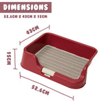 Darrahopens Pet Care > Dog Supplies PS KOREA Wine Dog Pet Potty Tray Training Toilet Raised Walls T1