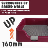 Darrahopens Pet Care > Dog Supplies PS KOREA Wine Dog Pet Potty Tray Training Toilet Raised Walls T1