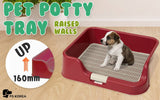 Darrahopens Pet Care > Dog Supplies PS KOREA Wine Dog Pet Potty Tray Training Toilet Raised Walls T1