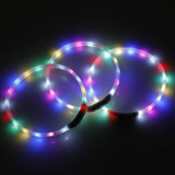 Darrahopens Pet Care > Dog Supplies Small 40CM LED Dog Collar USB Rechargeable Night Glow Flashing Light Up Safety Pet Collars