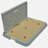 Darrahopens Pet Care > Dog Supplies Small Portable Dog Potty Training Tray Pet Puppy Toilet Trays Loo Pad Mat Blue