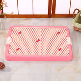 Darrahopens Pet Care > Dog Supplies Small Portable Dog Potty Training Tray Pet Puppy Toilet Trays Loo Pad Mat Pink